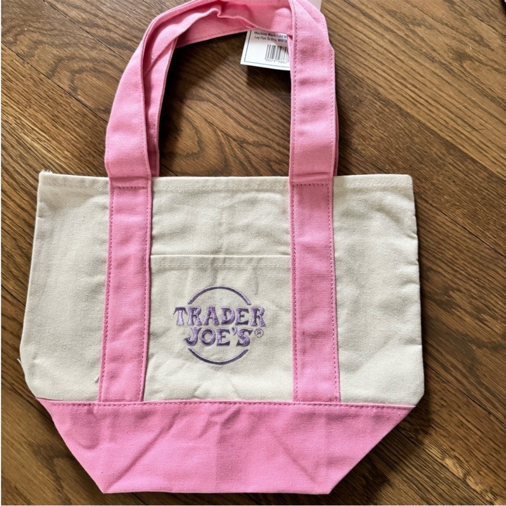 Pink and Cream Trader Joe’s Mini Tote Bag